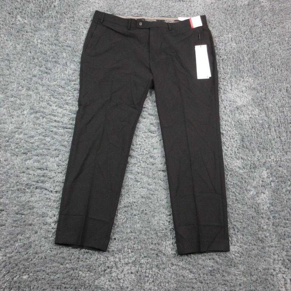 Calvin Klein Dress Pants Mens 42x30 Black Slim Fit Julian Performance 42x30* NWT